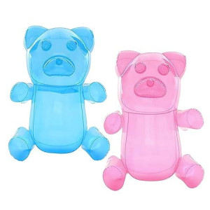 2 Inflatable Gummy Bear 24" Huge Gummy Bears, Candyland Party Decorations For Girls, Birthday Party Favors, Lollipop Two Sweet Theme Birthday Party Supplies, Unique Pool Floaties Toys