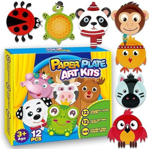 V-Opitos 12 Pack Animal Paper Plate Crafts for Kids