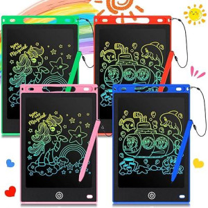 Zonon 4 Pcs Lcd Writing Tablet For Kids 8.5 Inch Doodle Board Drawing Tablet Toddler Toys Gifts Lcd Writing Board Electronic Erasable Reusable Writing Drawing Pad(Blue, Red, Green, Pink)