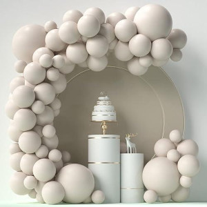 White Sand Balloons 84 Pcs Sand White Balloons Garland Arch Kit 5 Inch +12 Inch +18 Inch Nude Latex Balloons Happy Birthday Balloons Baby Shower Decorations Wedding Balloons