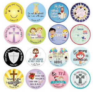 Storrianne Christian Bible Stickers For Kids,1000Pcs 1 Inch Adhesive Jesus Stickers Christian Scripture Quotes For Church Activities, Sunday School Supplies