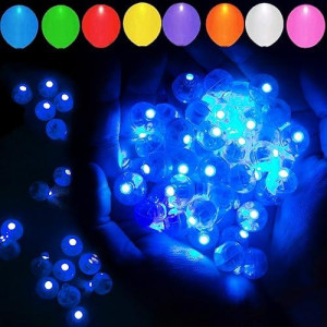 Aogist 100pcs Blue LED Balloon Lights for Parties & Events