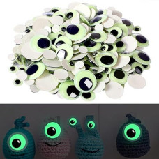 UPINS Glow in The Dark Googly Eyes 300Pcs Craft Stickers