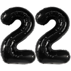 Katchon, 22 Balloon Number Black - 40 Inch, 22 Number Balloons | Black 22 Balloons For 22 Birthday Decorations For Men | Number 22 Balloons | 22 Black Balloons For 22 Birthday Decorations For Women