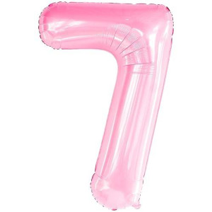 Katchon, Light Pink Giant Number 7 Balloon - 40 Inch, Pink 7 Balloon For 7Th Birthday Decorations For Girls