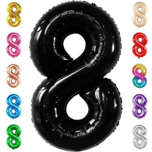 Katchon, Giant Number 8 Donut Balloon - 40 Inch | Donut Number Balloon For Donut Birthday Party Decorations | 8 Balloons For Birthday Girl, Number Balloon 8 | Donut Balloon For Donut Party Decorations