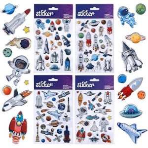 SHANGRLA Space Stickers - 3D Puffy Foam for Kids, 