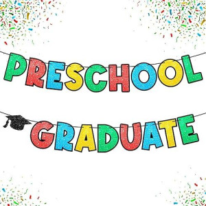 Katchon, Glitter Preschool Graduation Banner - 10 Feet, No Diy | Preschool Graduation Sign For Preschool Graduation Decorations Class Of 2024 | Vpk Graduation Decorations | Prek Graduation Decorations