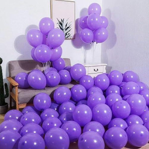 Abbaoww 100 Pcs Purple Balloons 10 Inch Strong Latex Balloons For Party Decoration, Birthday, Wedding, Anniversary, Christmas And Arch Supplies