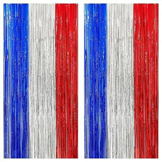 KatchOn Red White Blue Streamers - 8x6.4ft,