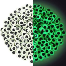 UPINS 300Pcs 12mm Luminous Googly Wiggle Eyes for