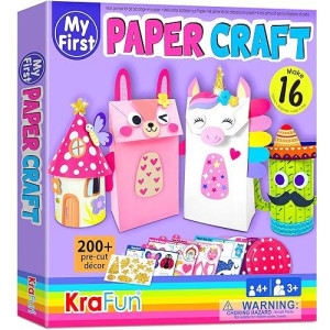 KRAFUN Unicorn Bunny Craft Kit for Kids Age 3-8, 18