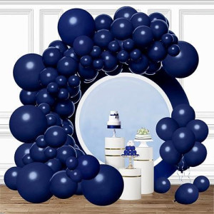 Navy Blue Balloons Garland Kit,106 Pcs Navy Balloons Dark Blue Latex Balloons With 18 12 10 5 Inch Party Balloon Kit For Birthday Baby Shower Wedding Graduation Decoration