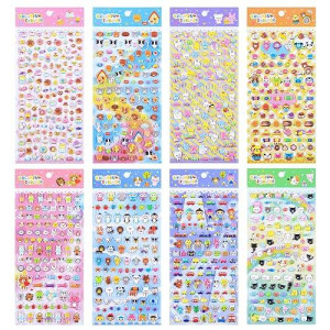 SHANGRLA 870 PCS 3D Puffy Stickers for Kids - Color