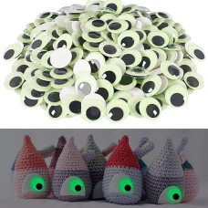 UPINS 300Pcs Glow in The Dark Wiggle Eyes 20mm for