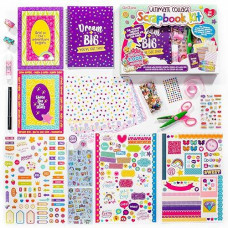 Girlzone Ultimate Collage Scrapbook Kit, Make A 40-Page Photo Album Scrapbook With Stickers & More, Fun Kids Creative Activity And Fantastic Gift Idea