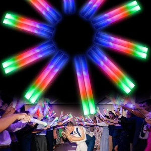 32Pcs Foam Glow Sticks Bulk,Bietrun Light Sticks For Parties Ultra Durable,Led Light Up Foam Sticks With 3 Modes Colorful Flashing,Glow Wands Party Favor For Wedding Dance Props,Reception,Concert,Kid