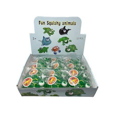 Warm Fuzzy Toys Full Case (12) Floating Eye Animal Squishy Sea Turtle | Funny Sensory Fidget Great For Party Favor, Prize Box,Pta Carnival Or School Fundraisers