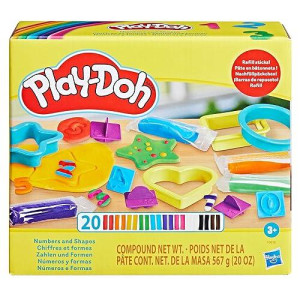 Play-Doh Numbers And Shapes Playset With 17 Tools & 20 Compound Sticks, Kids Arts & Crafts, Preschool Toys, Easter Gifts For Girls & Boys, Ages 3+