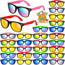 Kids Sunglasses Bulk,Neon Sunglasses Party Favors With Uv400 Protection For Kids, Boys And Girls, Valentines Day Gifts For Kids, Birthday Graduation Party Supplies, Beach, Pool Party Favors