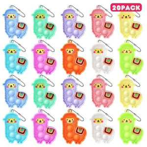 Kiss Monkey Kids Party Favors Llama Mini Pop Fidget Its Keychain Bulk,Easter Egg Fillers,Easter Basket Stuffers,Pinata Stuffers,Treasure Chest Prizes, Classroom Prizes