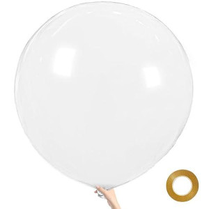 White Big 36 Inch Balloons, 9Pcs White Giant Big Latex Balloons, Large Balloons For Birthday Wedding Party Decorations. (White)