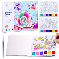 Yxotjhs Paint With Water Books, Watercolor Coloring Books For Kids Ages 4-8, Mess Free Water Painting Book For Toddlers 2-4, Arts And Crafts For Kids 4-6 Girls Boys Gifts