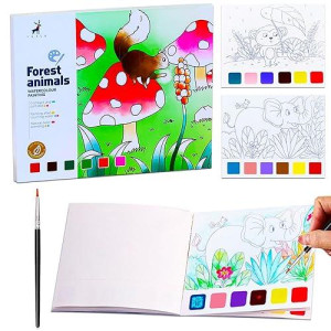 Yxotjhs Paint With Water Books, Watercolor Coloring Books For Kids Ages 4-8, Mess Free Water Painting Book For Toddlers 2-4, Arts And Crafts For Kids 4-8 Girls Boys Gifts