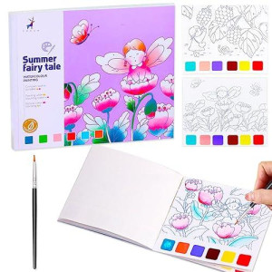 Yxotjhs Paint With Water Books, Watercolor Coloring Books For Kids Ages 4-8, Mess Free Water Painting Book For Toddlers 2-4, Arts And Crafts For Kids 4-7 Girls Boys Gifts