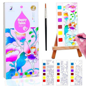 Yxotjhs Water Color Paint Sets For Kids, Pocket Watercolor Painting Book, Watercolor Coloring Books For Kids Ages 4-8, Mess Free Coloring For Toddlers, Arts And Crafts For Girls Boys Gifts