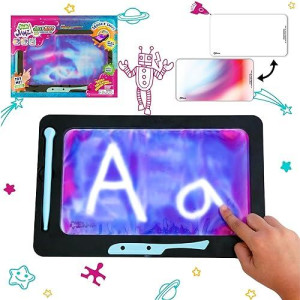 Doodlejamz Jellybigs, Supersized Sensory Gel Drawing Pad, Filled With Double The Squishy Gel, No-Mess, Non-Toxic, Travel-Ready, Unleash Larger-Than-Life Artistic Creations! (Yellow On Blue Gel)