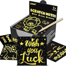 Zmlm Scratch Art Craft Notes: 160 Rose Holographic Mini Scratch Paper Notes For Kids 8-12 Years Old Scratch Art Party Favors Boys Girls Art Supplies Stocking Stuffer Birthday Gift Age 4-8