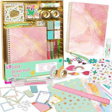 Gifts For Girls Age Of 8 9 10 11 12 13 Years Old And Up, Diy Journal Set, Personalized Diary Stuff For Tweens Teens, Decorate Your Planner/Organizer, Journaling Arts Craft Kit. Ideal Toy Age 6-8