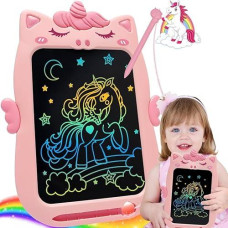 Toys For 1 2 3 Year Old Girl Gifts,10In Lcd Writing Tablet For Kids,Toddler Toys Age 1-2 Drawing Tablet,Doodle Board For Baby Girls Toys Age 4-5,Educational Learning Toys For Christmas Birthday Gifts