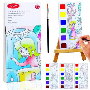 Yxotjhs Water Color Paint Sets For Kids, Pocket Watercolor Painting Book, Watercolor Coloring Books For Kids Ages 4-8, Mess Free Coloring For Toddlers, Arts And Crafts For Girls Boys Gifts