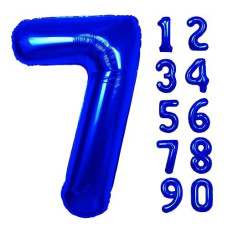 40 Inch Navy Blue Number 7 Balloon, Giant Large 7 Foil Balloon For Birthdays, Anniversaries, Graduations, 7Th Birthday Decorations For Kids