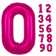 40 Inch Hot Pink Number 4 Balloon, Giant Large 4 Foil Balloon For Birthdays, Anniversaries, Graduations, 4Th Birthday Decorations For Kids