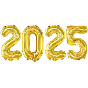 Katchon, Gold 2025 Balloons Graduation - 16 Inch | Gold 2025 Balloon Numbers For Happy Graduation Decorations 2025 | Gold 2025 Foil Balloons For Graduation Decorations | Graduation Party Supplies