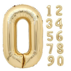 40 Inch White Gold Number 6 Balloon, Giant Large 6 Foil Balloon For Birthdays, Anniversaries, Graduations, 6Th Birthday Decorations For Kids