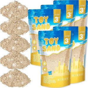 11 Lbs Fun Sand For Kids, Safe Non-Toxic Eco-Friendly Molding Sand For Stress Relief & Skill Development, Easy-To-Shape Mess-Free Formula Enhances Imagination & Creativity (Original Color)