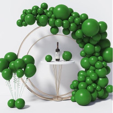 130Pcs Dark Green Balloons Different Sizes 18" 12" 10" 5" Balloon Garland Arch Kit Perfect For Birthday Party, Graduation, Baby Shower, Wedding,Decoration Anniversary (Dark Green Balloons)