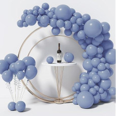 130Pcs Dusty Blue Balloons Different Sizes 18" 12" 10" 5" Balloon Garland Arch Kit Perfect For Birthday Party, Graduation, Baby Shower, Wedding, Holiday Decoration, Anniversary (Dusty Blue Balloons)