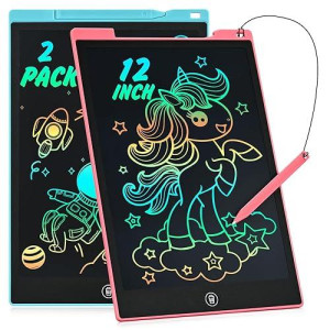 Toys For Ages 5-7, 2 Pack Lcd Writing Tablet Drawing Pad 12 Inch, Valentines Day Gifts For Kids, Toddler Kids Toys Etch A Sketch, Learning Toys For 3-8 Girls Boys