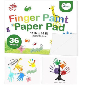 Aroic 36 Sheets Finger Paint Paper 11 X 14 Inches Paint Pad For Kids Fingerpaint Paper For Toddlers And Kids Kids Art Supplie