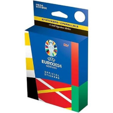 Topps Official Euro 2024 Sticker Collection - Mega Eco Box - Contains 87 Euro 2024 Stickers, 2 Parallel Stickers Plus 1 Gold Signature Series Sticker.