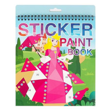 Aeahaly Crafts For Kids Ages 4-8 Paint By Sticker Princess Reusable Sticker Book For Kids Ages 4-8 Boys And Girls Birthday Gifts Party Favor, Travel Activity Book Set For Learning