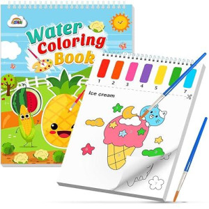 Zmlm Paint With Water Books For Kids - Easter Basket Stuffers Mess Free Coloring Activity For Toddlers - Arts & Crafts Gifts Toys For Valentines Birthday Christmas Boy Girls Ages 4 5 6 7 8(Food)