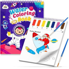 Zmlm Paint With Water Books For Kids - Easter Basket Stuffers Mess Free Coloring Activity For Toddlers - Arts & Crafts Gifts Toys For Valentines Birthday Christmas Boy Girls Ages 4 5 6 7 8(Sapce)