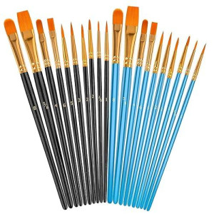 Soucolor Face Paint Brushes, 20Pcs Round Pointed Tip Face Painting Watercolor Brushes, Miniature Paint Brushes, Craft Paint Brushes For Acrylic Painting Oil Watercolor, Ceramic Painting Kit For Adults