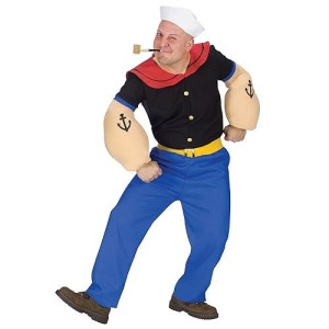 Fun World Costumes Men'S Mens Popeye Costume, Blue, One Size